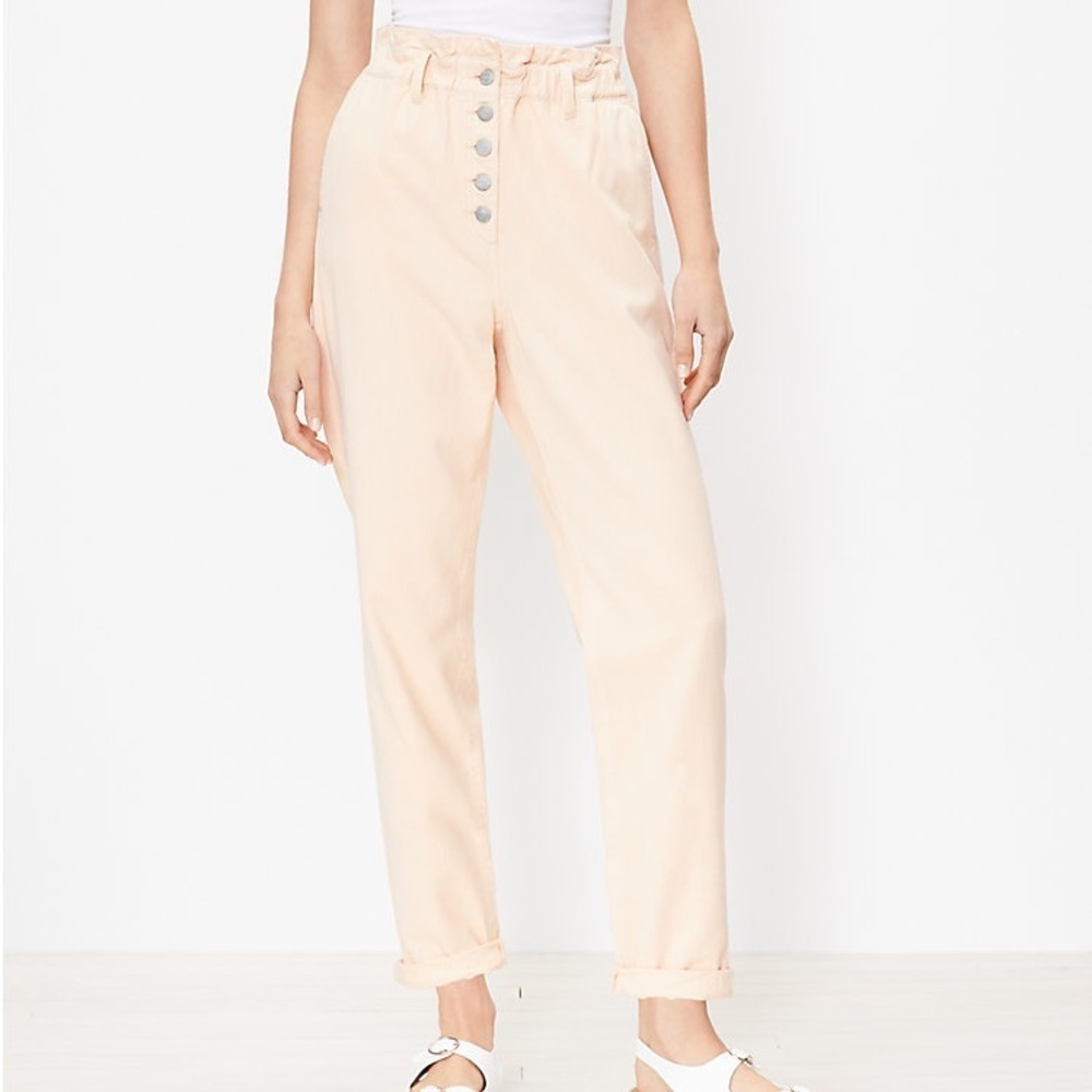 Loft Paperbag Pull On Jeans
